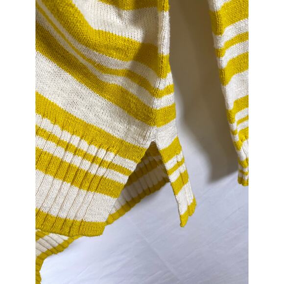 Gap Women Yellow Stripes Knit Sweater V Neck Size XS - Picture 9 of 9